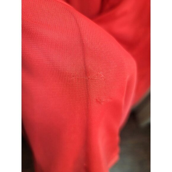 David's Bridal Elegant Coral Sleeveless Maxi Dress With Draped Front & Back - Picture 13 of 13